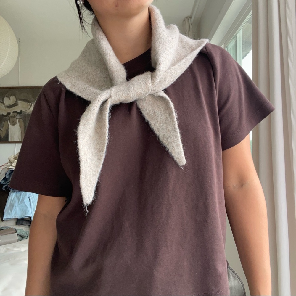 anthropologie wool triangle scarf